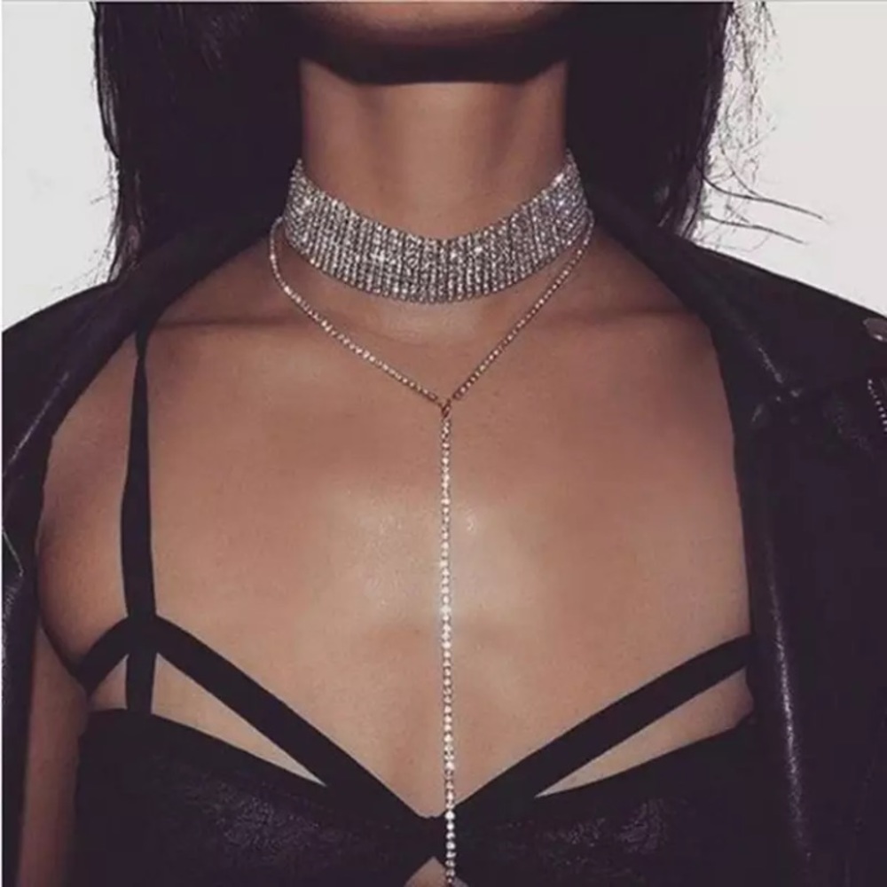 rhinestone choker